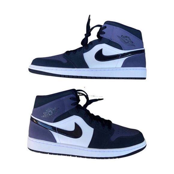 DEADSTOCK Nike Air Jordan 1 Mid Obsidian Sanded Purple Size 12 - Picture 1 of 12